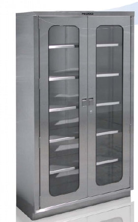 Pedigo Products Operating Room Cabinet Sloped Top Stainless Steel 3 Shelf - P-8035