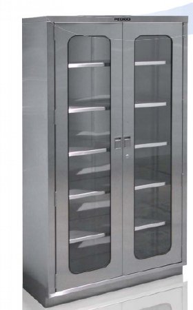 Pedigo Products - Operating Room Cabinet Sloped Top Stainless Steel 3 Shelves - P-8035
