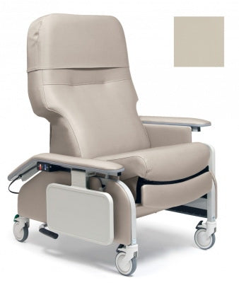 Graham-Field - Clinical Care Drop Arm Recliner Oatmeal Vinyl Four Tente Swivel Caster, Three Locking Caster - FR566DG8602