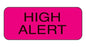 Indeed - Pre-Printed Label Advisory Label Pink Paper High Alert Black Alert Label 5/8 X 1-1/2 Inch - 2968