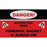Newmatic Medical "DANGER" Carpeted Floor Mat 3 X 5 Foot Black / Red / White - DCF