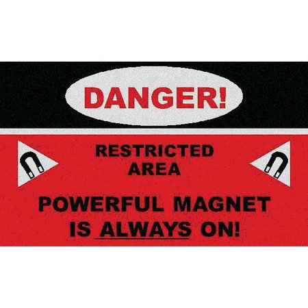 Newmatic Medical - Message Floor Mat 3 X 5 Foot Black / Red / White - 11314