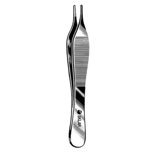 Sklar Instruments Forcep Dressing/Tissue Adson 4-3/4" Serrated Stainless Steel Ea - 47-2147