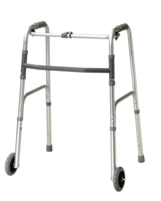 Fabrication Enterprises Folding Walker Adjustable Height Aluminum Frame 350 lbs. Weight Capacity 32 to 39 Inch Height - 43-2120-4