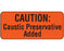 Shamrock - Pre-Printed Label Warning Label Fluorescent Red Caution Caustic Preservative Added Black Biohazard 1 X 2-1/4 Inch - UPCR-6062