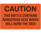 Shamrock - Pre-Printed Label Warning Label Fluorescent Red Caution this bottel contains dagerous acid which will burn the skin Black Biohazard 2-1/2 X 4 Inch - UPCR-9700
