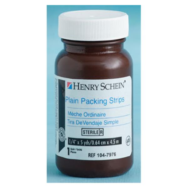 Henry Schein Packing Strip Cotton 1/4"X5Yd Sterile Ea - 104-7976