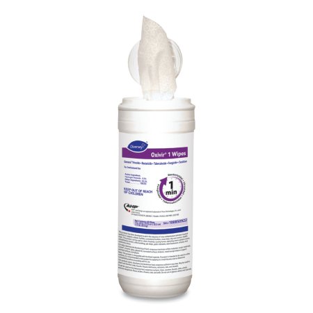 Diversey Oxivir 1 - Surface Disinfectant Cleaner Premoistened Peroxide Based Manual Pull Wipe 60 Count Canister Scented NonSterile - DVO100850922