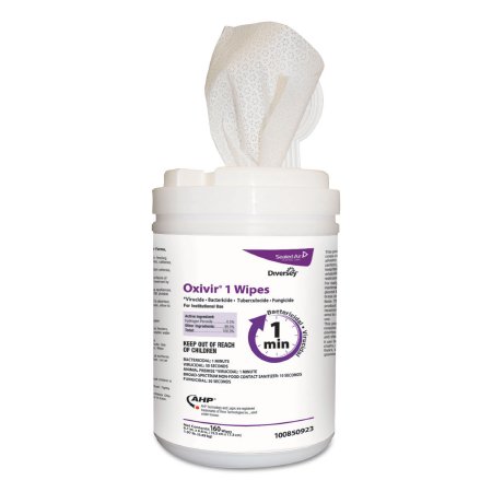 Lagasse Oxivir 1 Surface Disinfectant Cleaner Premoistened Wipe 160 Count Canister Disposable Scented - DVO100850923