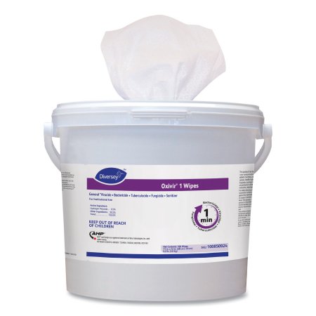 Diversey Oxivir 1 - Surface Disinfectant Cleaner Premoistened Peroxide Based Manual Pull Wipe 160 Count Pail Scented NonSterile - DVO100850924