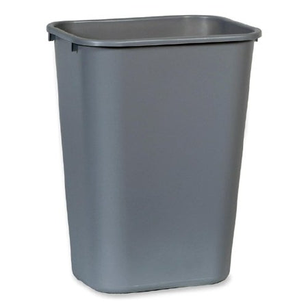 Lagasse Rubbermaid Commercial Products Trash Can 41-1/4 Quart Rectangular Gray LLDPE Open Top - RCP295700GY