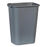 Lagasse Rubbermaid Commercial Products Trash Can 41-1/4 Quart Rectangular Gray LLDPE Open Top - RCP295700GY