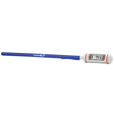 VWR International VWR Traceable Long-Stem Thermometer Fahrenheit / Celsius -58° to 482° F (-50° to 250° C) Stainless Steel Probe Battery Operated - 23609-176