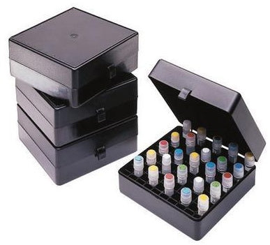 VWR International - Cryo Storage Box 54 X 140 X 140 mm Black Polypropylene 100-Place - 80080-597