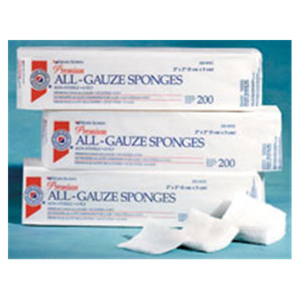 Henry Schein Sponge Premium Cotton/Woven 4X4" 12 Ply Non-Sterile 200/Package, 10 Pk/Ca - 1048198