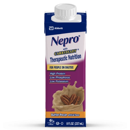 Abbott Nutrition Nepro with Carbsteady Oral Supplement Butter Pecan Flavor 8 oz. Carton Ready to Use - 64798
