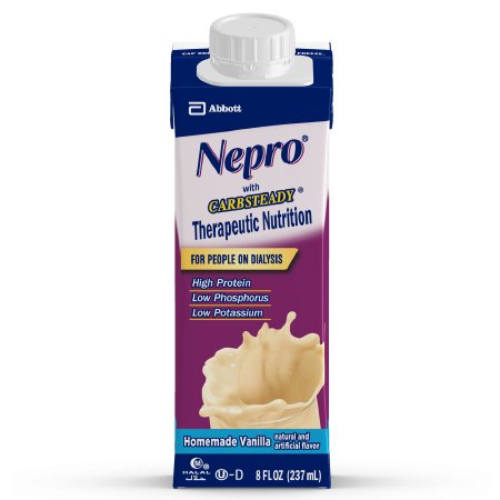 Abbott Nutrition Nepro with Carbsteady Oral Supplement Vanilla Flavor 8 oz. Carton Ready to Use - 64803