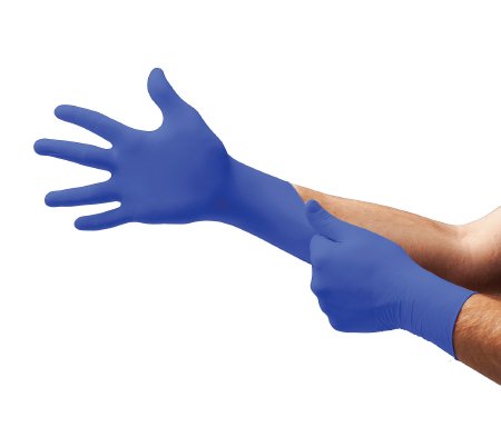 Ultraform - Exam Glove Medium / Large NonSterile Nitrile Standard Cuff Length Textured Fingertips Blue Not Chemo Approved - UF-524-ML