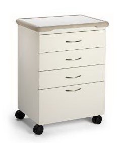 Midmark - Mobile Treatment Cabinet 18 X 29 X 33 Inch Pebble Gray 4 Inch 3 Drawers, 8 Inch One Drawer - M41A.216.SEH