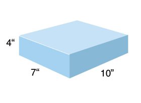 AliMed - Positioner Block 7 W X 10 D X 4 H Inch Foam Freestanding - 931704