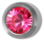 MediStuds - Ear Piercing Stud Surgical Stainless Steel Rose October Birthstone Bezel Mount - 3049P