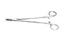 Bausch & Lomb Needle Holder 132 mm Straight, Fine 14 mm Serrated Jaw Finger Ring Handle - P0410