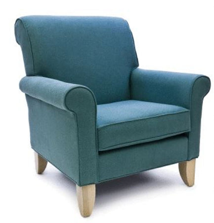 Basic American Medical Graham Field Lounge Chair Cherry / Cinnamon Fixed Armrests Fabric Upholstery - CGR1040G2