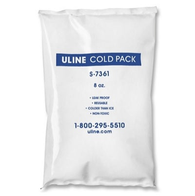 Uline Cold Pack General Purpose 8 oz. 6 X 4 X 3/4 Inch Refrigerant Gel Reusable - S-7361
