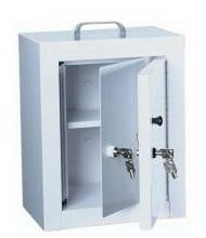 Harloff Narcotic Cabinet Wall Mount 20 Gauge Painted Steel One Adjustable and Removable Shelf Double Lock - 2820AQ