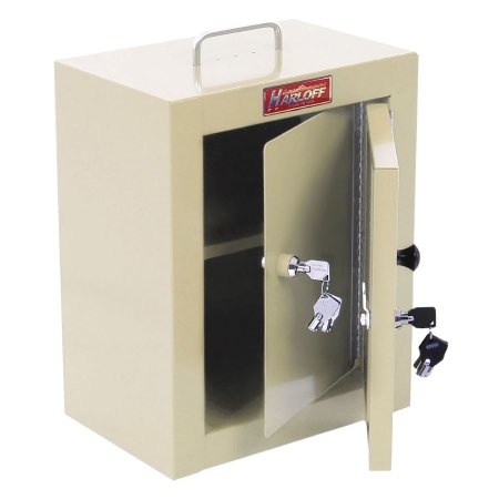 Harloff - Narcotic Cabinet Wall Mount 20 Gauge Steel One Adjustable and Removable Shelf Double Key Lock - 2820AQ