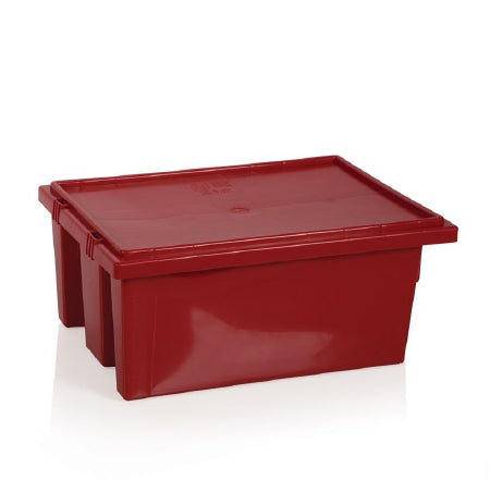 Health Care Logistics - Tote Red Plastic 8 X 13-1/2 X 19-1/2 Inch - 1607R