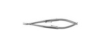 Bausch & Lomb - Needle Holder 137 mm Length Medium 11 mm Gently Curved Jaw Flat Serrated Handle - E3848