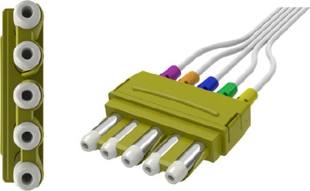 3M Leadwire 50 Inch, Universal, 5-Leads, With Shielded Ribbon Cable and Combiner - YMDLW5SVP