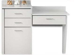Clinton Industries Wall Mount Desk Grey, Silver Pulls - 076-OGR-1GR-2GR-5C