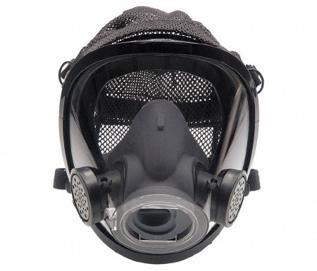 Grainger Particulate Respirator Mask Full Face Adjustable Head Strap Small Gray - 35T212