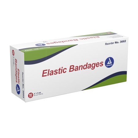 Dynarex - Elastic Bandage 2 Inch X 4-1/2 Yard Standard Compression Clip Detached Closure Tan NonSterile - 3662