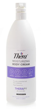 McKesson Thera Hand and Body Moisturizer 32 oz. Pump Bottle Scented Cream CHG Compatible - 53-CRM32
