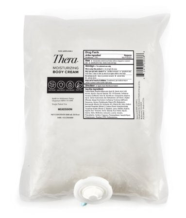 McKesson Thera Hand and Body Moisturizer 1,000 mL Dispenser Refill Bag Scented Cream CHG Compatible - 53-CRM1000