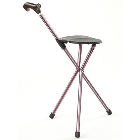 Mabis Healthcare Switch Sticks Seat Cane Aluminum 34-1/4 Inch Height Kensington Design - 502-2002-5104