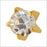 MediStuds - Ear Piercing Stud 24K Gold Plated Stainless Steel Clear Cubic Zirconia Tiffany Mount - 2090P