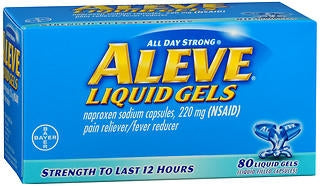 Bayer Aleve Pain Relief 220 mg Strength Naproxen Sodium Gelcap 80 per Box - 32586652812