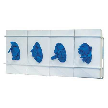 Bowman Manufacturing Bowman Glove Box Holder Horizontal or Vertical Mount 4-Box White 3-3/4 X 8-3/16 X 21-11/16 Inch Coated Wire - GL044-0613