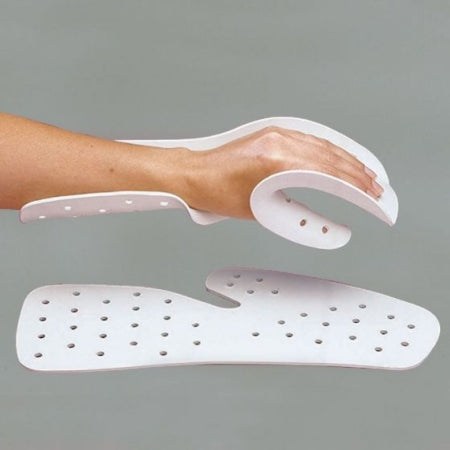 Rolyan - Functional Hand Splint Perforated Ezeform Left or Right Hand White Medium - A310504