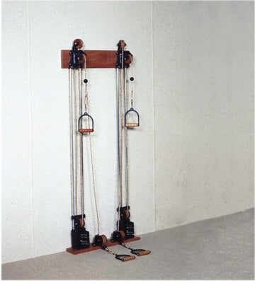 Fabrication Enterprises - Weight Pulley System Chest and Floor Double Tower Pulley / Double Handle / Dual Weight Stack 22 lbs. - 10-0661