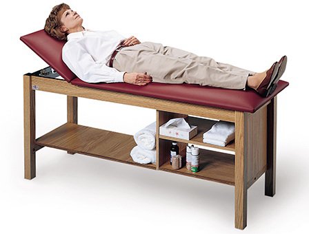 4041 Series - H-Brace Treatment Table Fixed Height, Adjustable Headrest - 4041-3078-V15-L02-A05A27