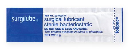 HR Pharmaceuticals Surgilube Lubricating Jelly 5 Gram Individual Packet Sterile - 281020545
