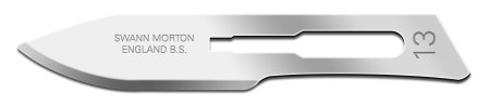 Swann-Morton - Surgical Blade Stainless Steel No. 13 Sterile Disposable Individually Wrapped - 01SM13