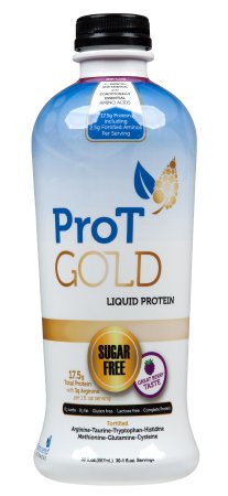OP2 Labs Inc ProT Gold Oral Protein Supplement Berry Flavor 30 oz. Bottle Ready to Use - 851010004157