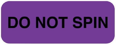 United Ad Label Pre-Printed Label Auxiliary Label DO NOT SPIN Purple 3/4 X 2 Inch - ULHT225
