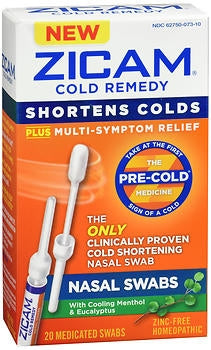 Emerson Healthcare Zicam Cold and Sinus Relief 4X - 4X - 4X Strength Nasal Swab 20 per Box - 62750007310